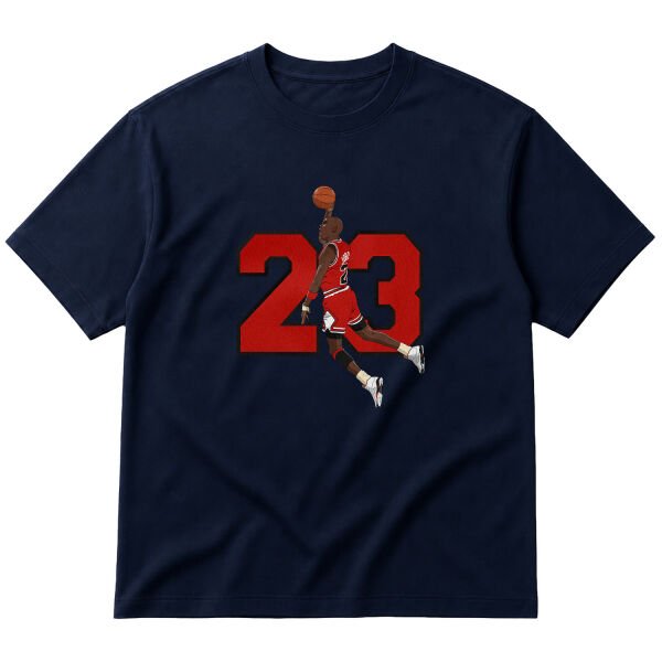 Michael “Air” Jordan Dunk Oversize Tişört S - İndigo Mavisi