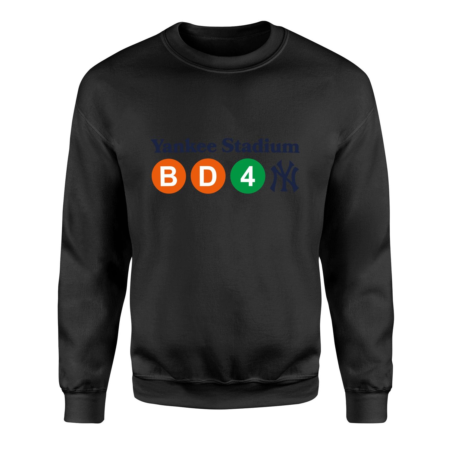 NYC 161 St- Yankee Stadium Subway Station  Sweatshirt S - Siyah