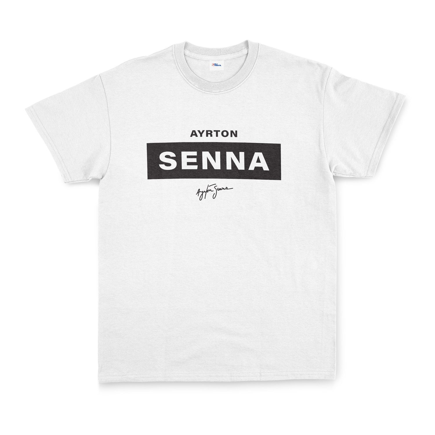 Ayrton Senna Tişört L - Beyaz