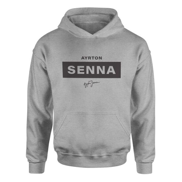 Ayrton Senna Hoodie XXL - Gri