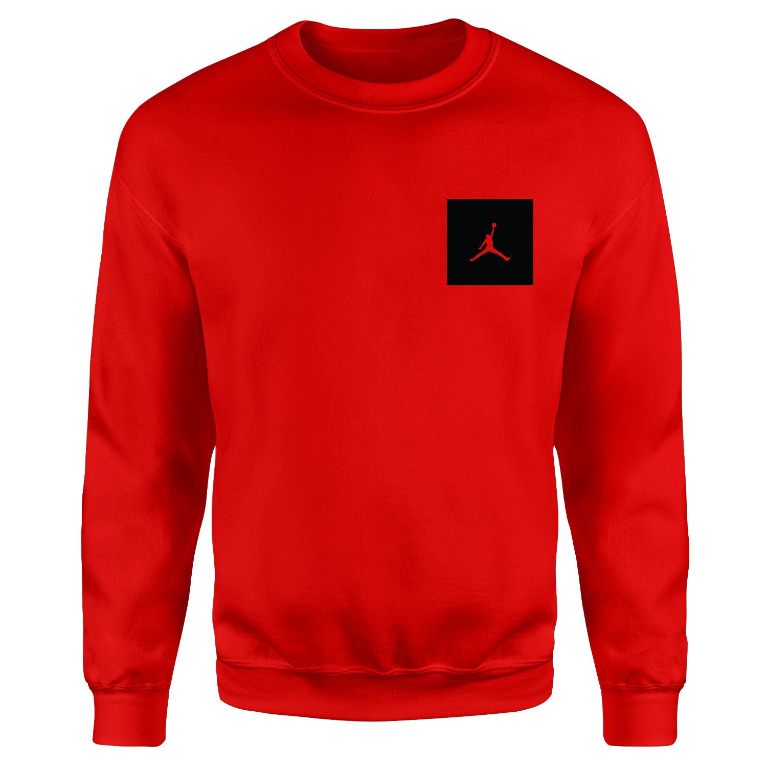 Air Jordan Black Patch Sweatshirt M - Kırmızı