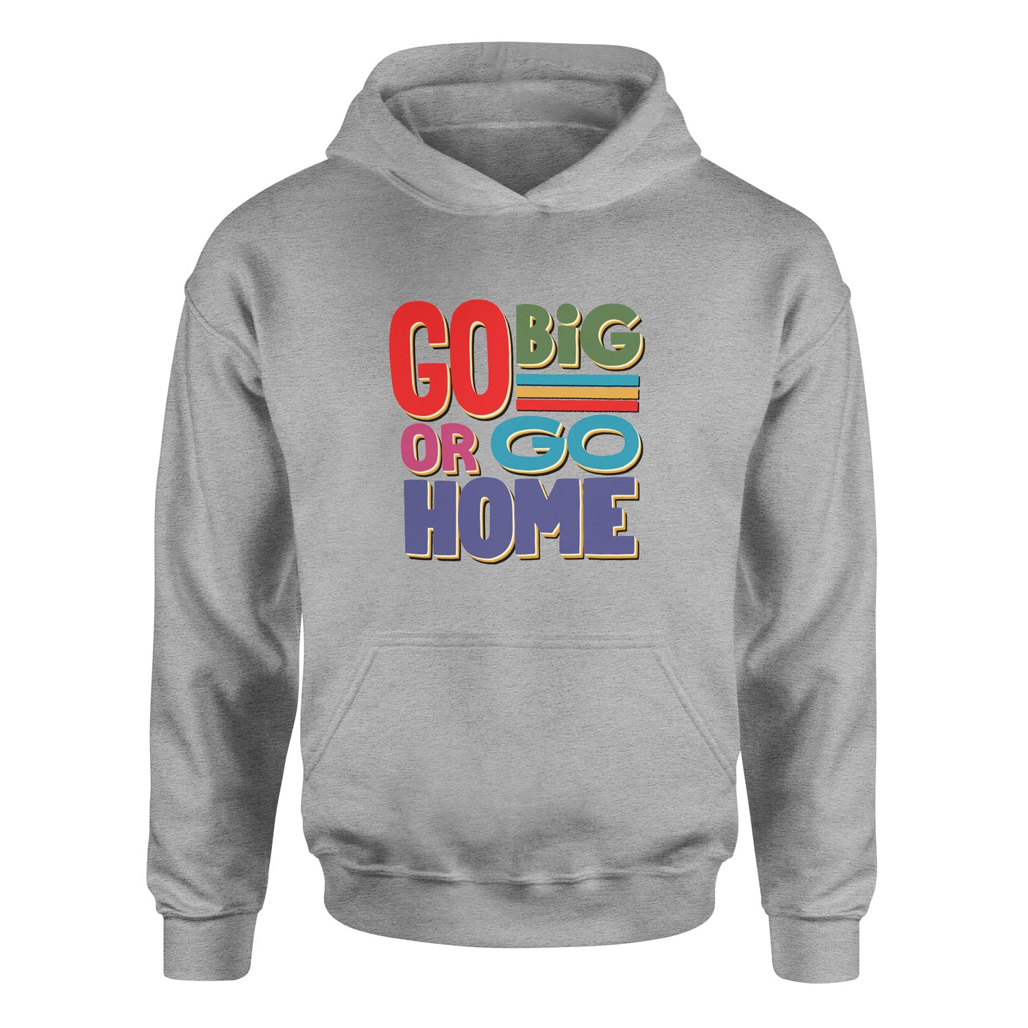 Go Big or Go Home Hoodie XXL - Gri
