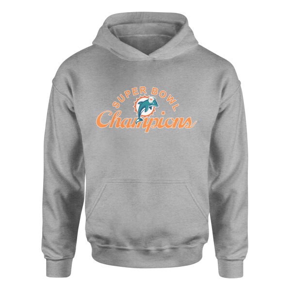 Miami Dolphins SB Champions Hoodie M - Gri