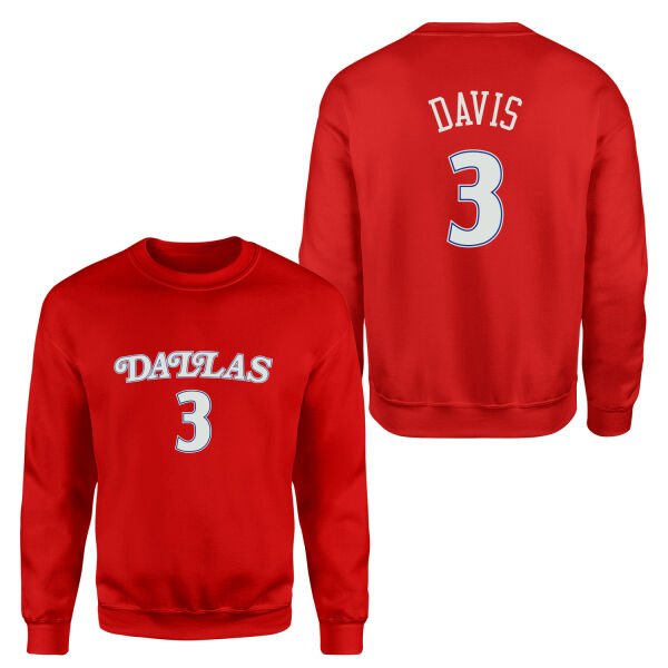Anthony Davis 3 Dallas Forma Sweatshirt L - Kırmızı