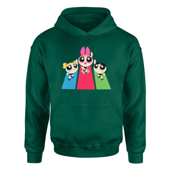 The Powerpuff Girls Hoodie XL - Nefti Yeşili