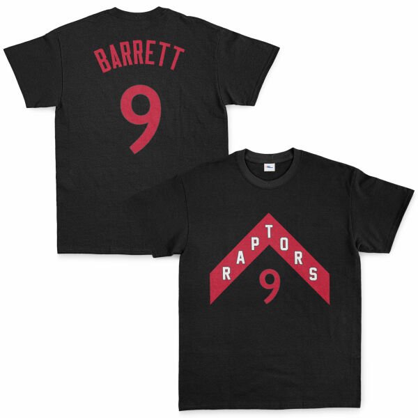 RJ Barrett 9 Raptors Jersey Tişört S - Siyah