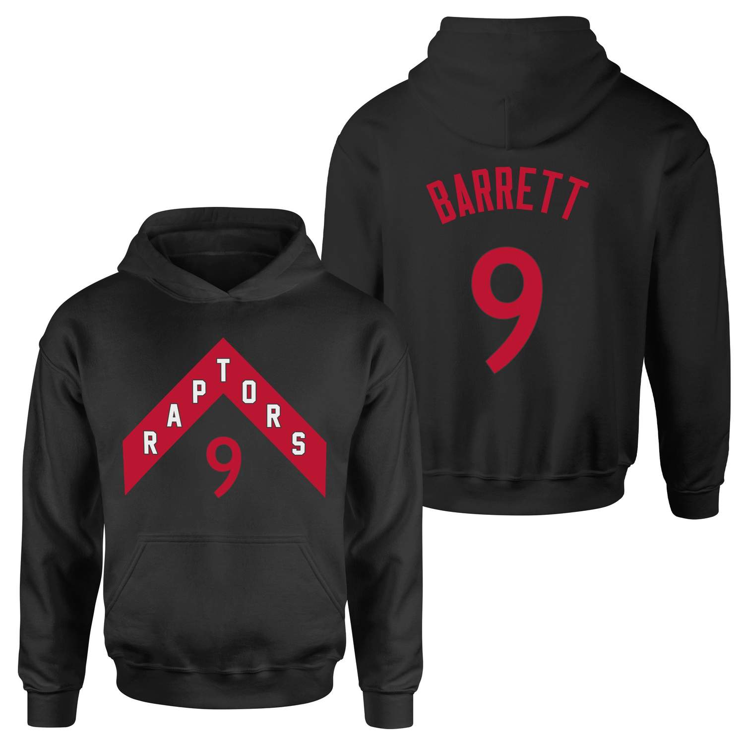 RJ Barrett 9 Raptors Jersey Hoodie XXL - Siyah
