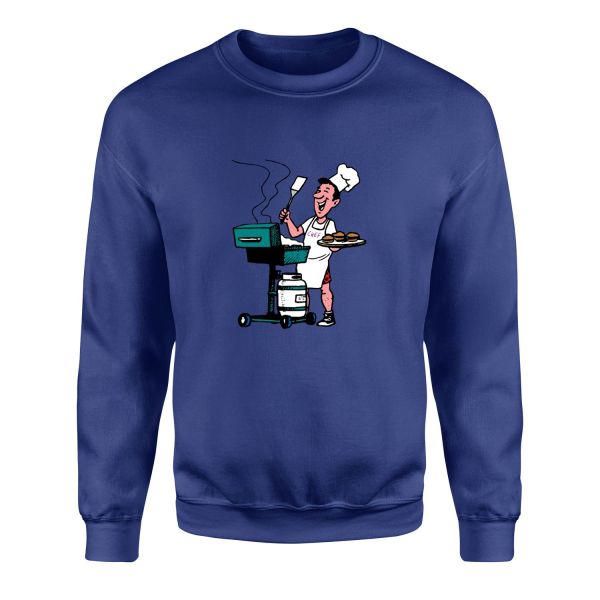 BBQ Chef Sweatshirt XL - İndigo Mavisi