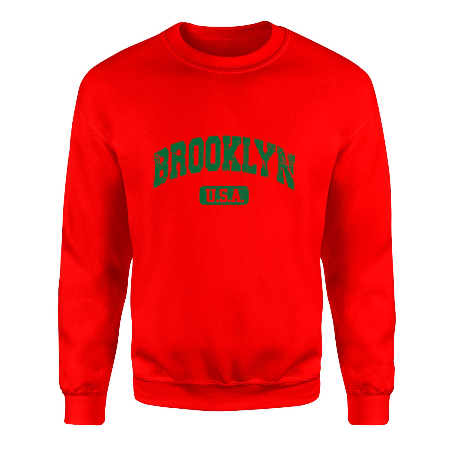 Brooklyn, USA Sweatshirt XL - Kırmızı