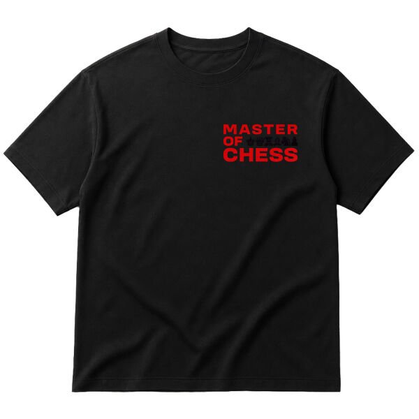 Master of Chess Oversize Tişört S - Siyah