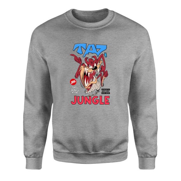 Taz The King of Jungle Sweatshirt L - Gri