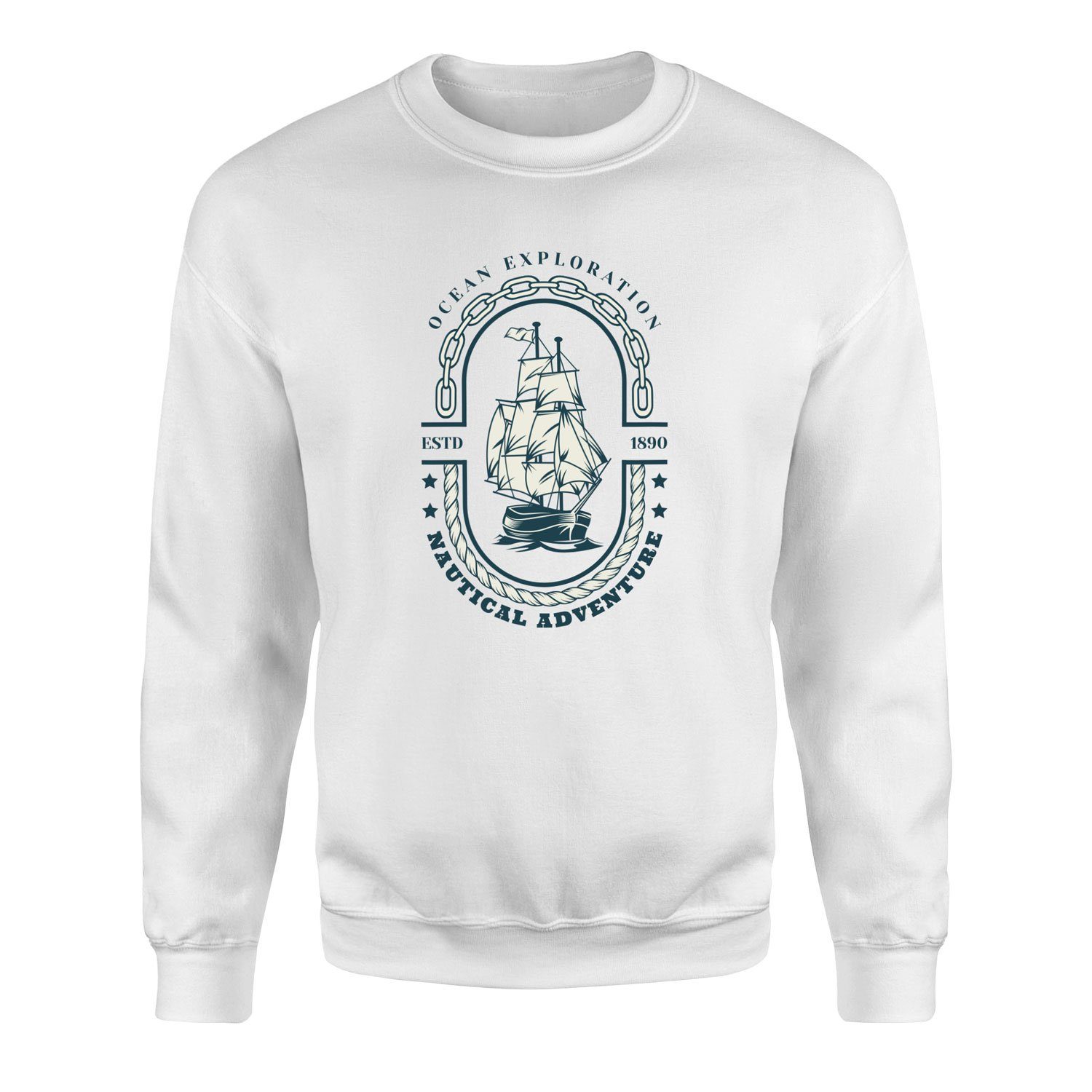 Okyanus Keşfi Denizci Sweatshirt XXL - Beyaz