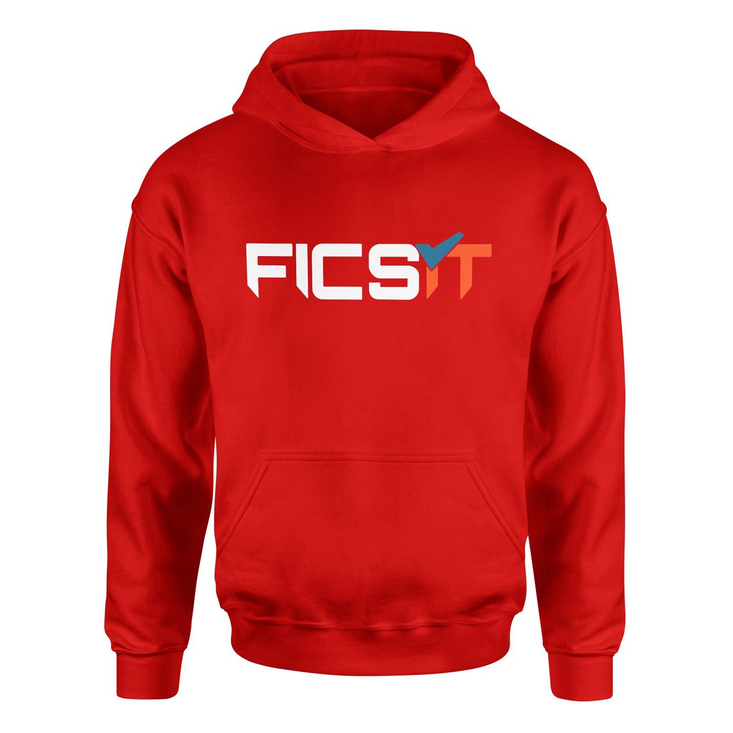 FICSIT Inc. | Satisfactory Hoodie L - Kırmızı
