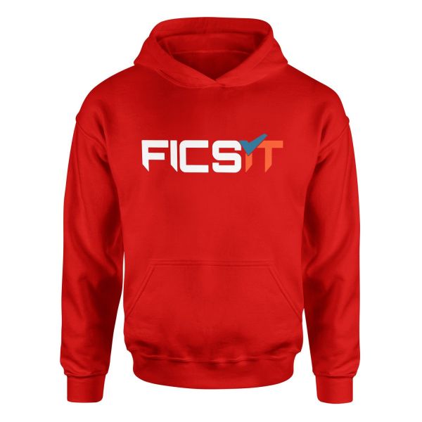 FICSIT Inc. | Satisfactory Hoodie L - Kırmızı