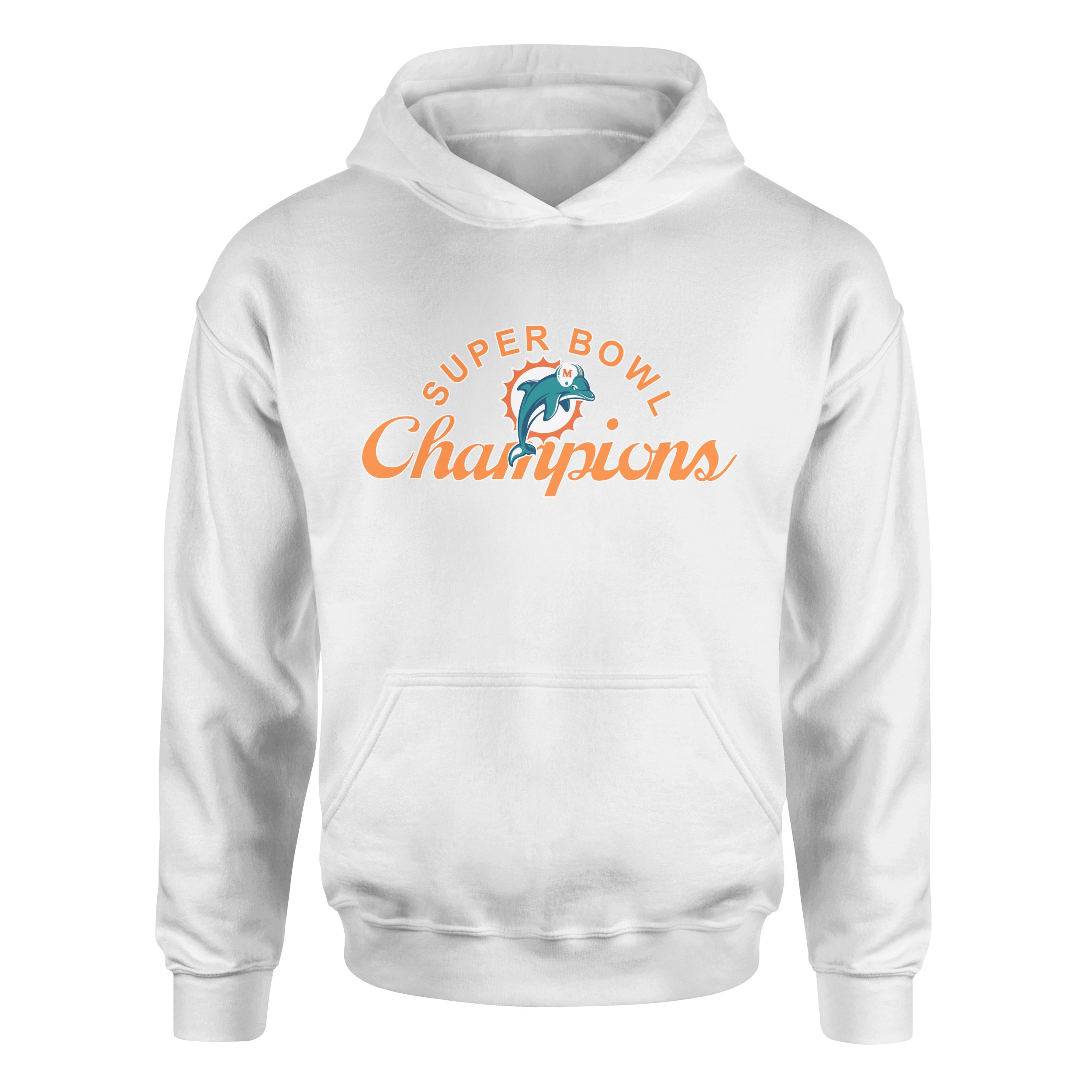 Miami Dolphins SB Champions Hoodie S - Beyaz