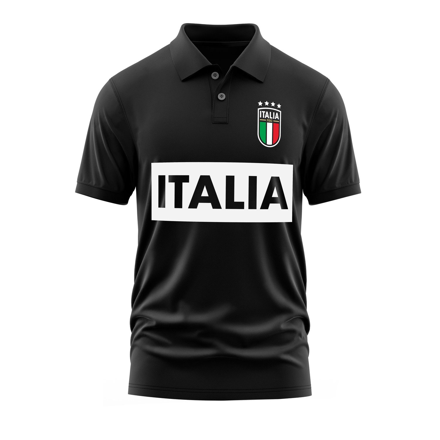 İtalya Basic 2024 Polo Tişört XXL - Siyah