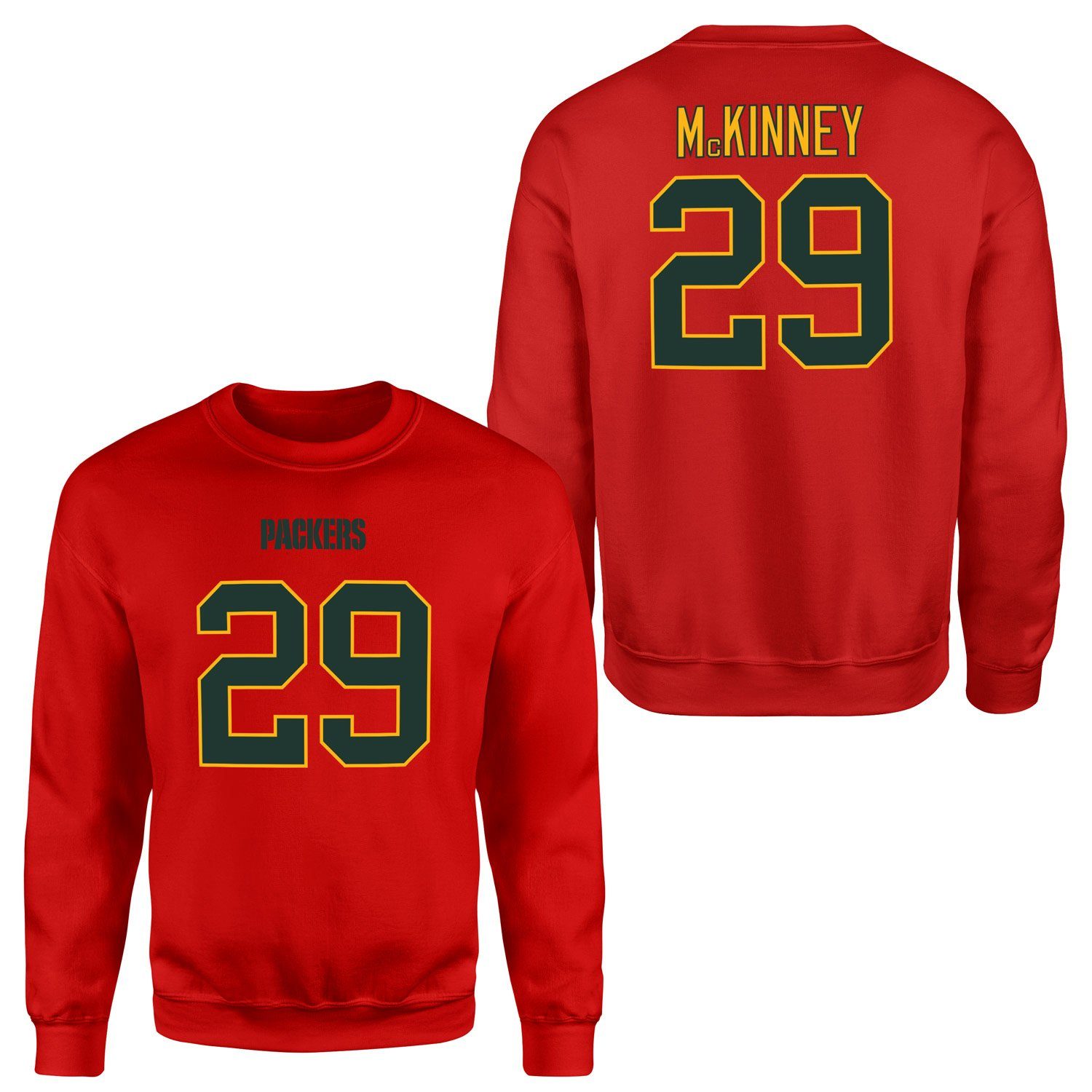 Xavier McKinney Green Bay Packers Sweatshirt S - Kırmızı