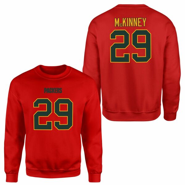 Xavier McKinney Green Bay Packers Sweatshirt S - Kırmızı