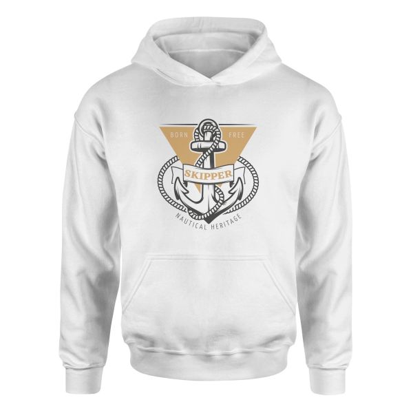 Skipper Denizci Hoodie M - Beyaz