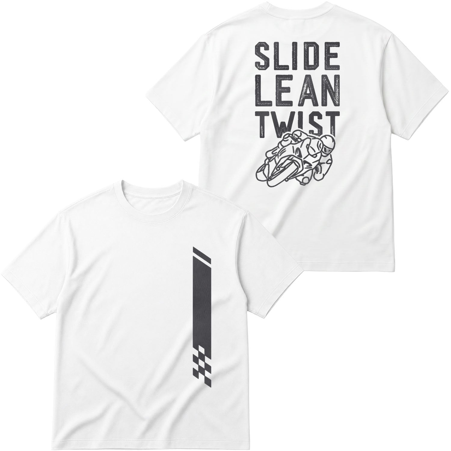 Slide, Lean, Twist GR Oversize Tişört S - Beyaz