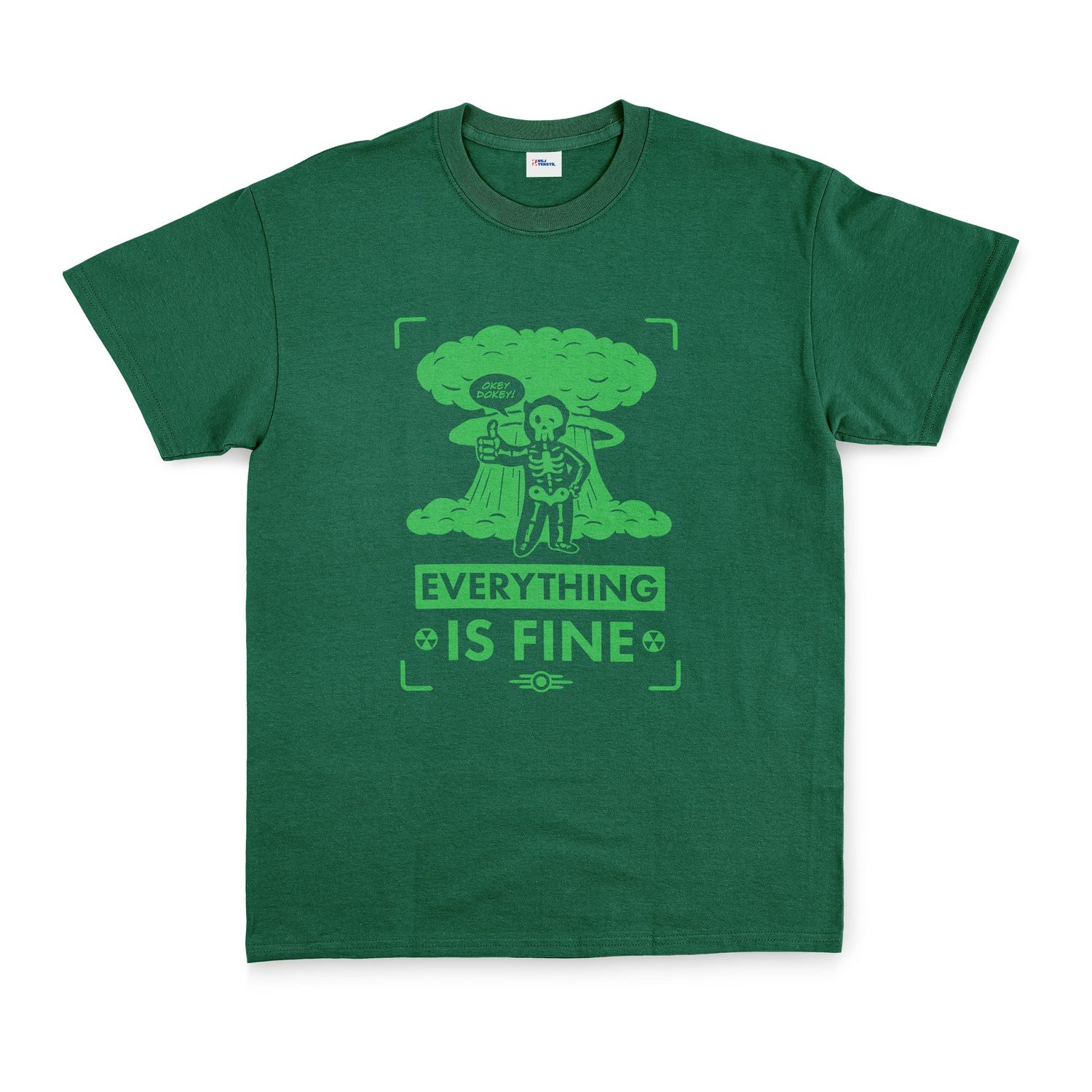 Everything is Fine | Fallout Tişört XL - Nefti Yeşili