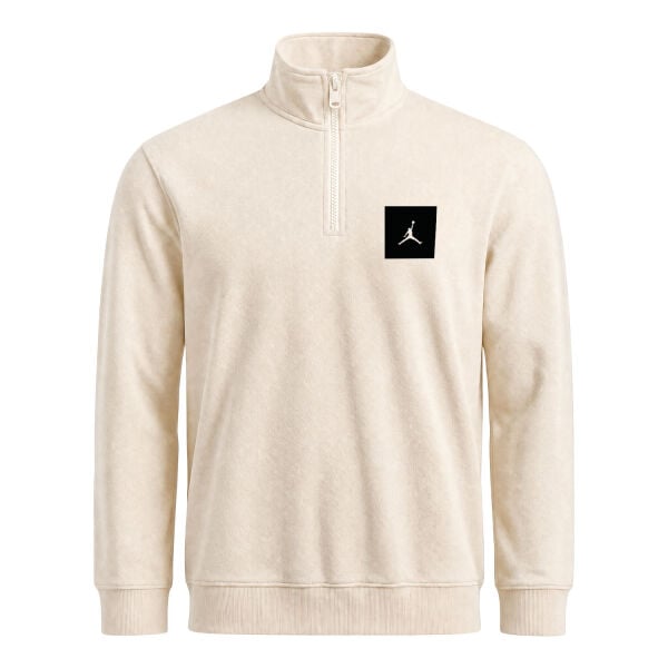 Air Jordan Black Patch Yarım Fermuarlı Sweatshirt