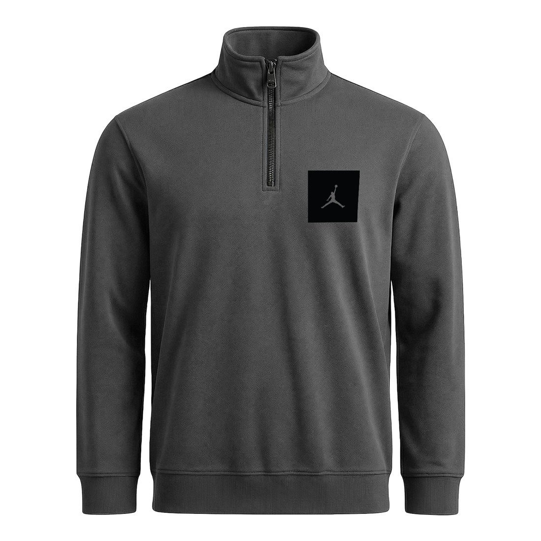 Air Jordan Black Patch Yarım Fermuarlı Sweatshirt