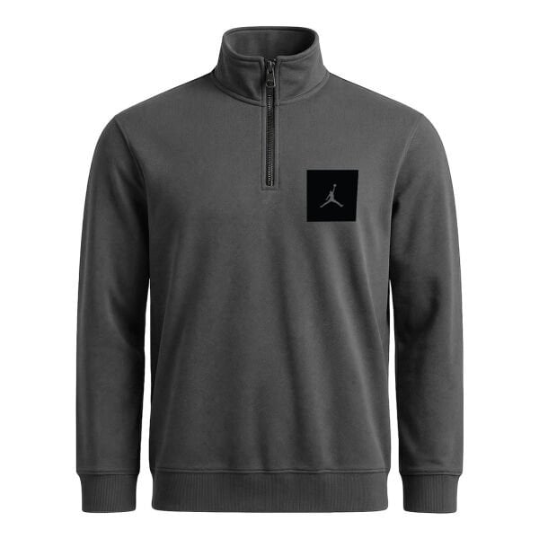 Air Jordan Black Patch Yarım Fermuarlı Sweatshirt