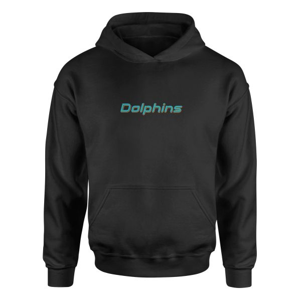 MIA DOLPHINS Iconic Hoodie M - Siyah