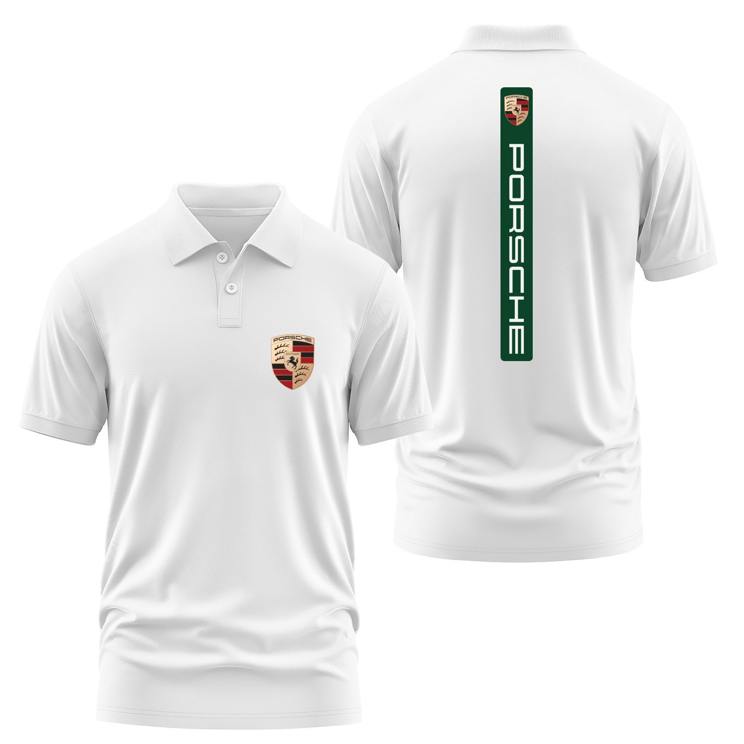 Porsche V Graphic Irish Green Polo Tişört