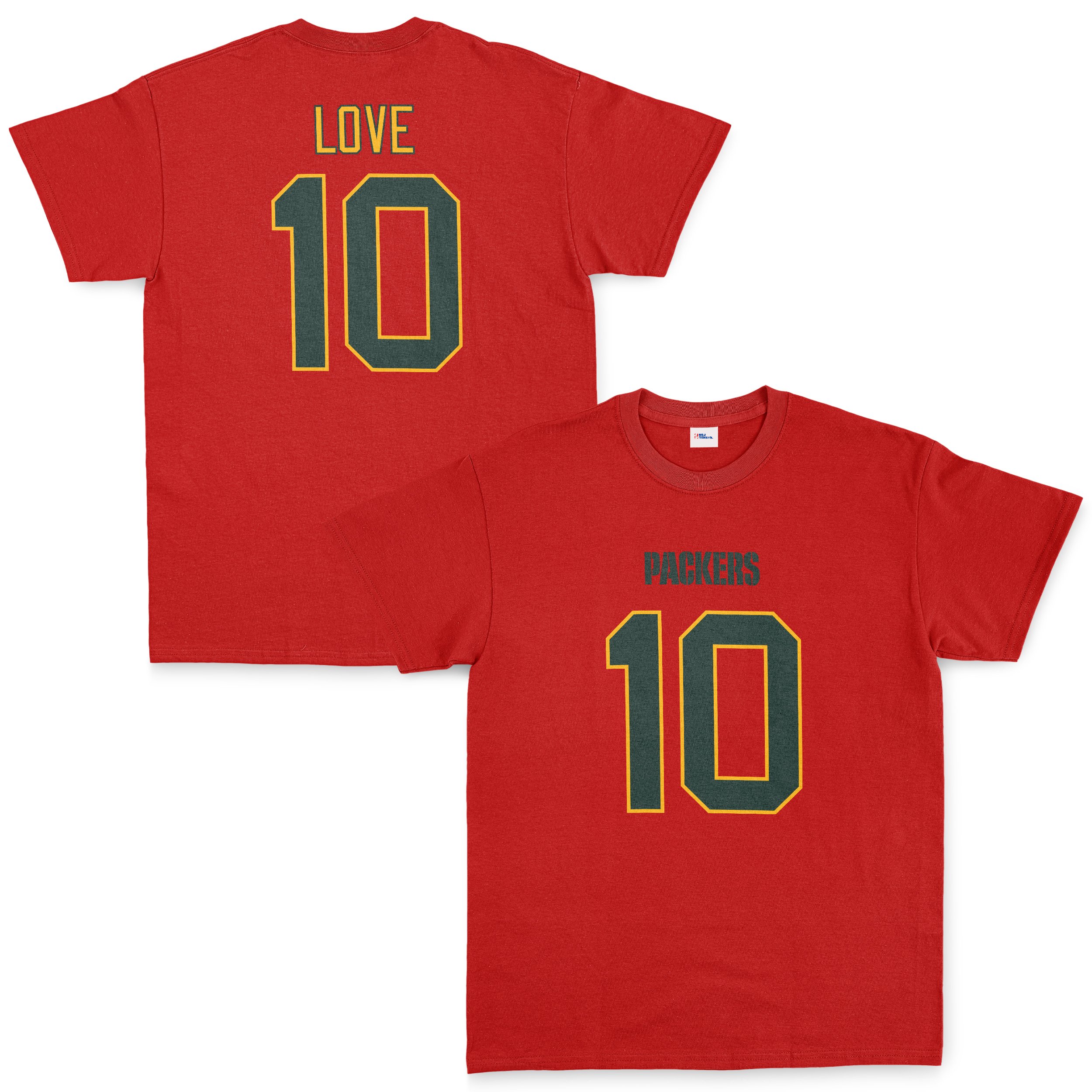Jordan Love Green Bay Packers Tişört XXL - Kırmızı