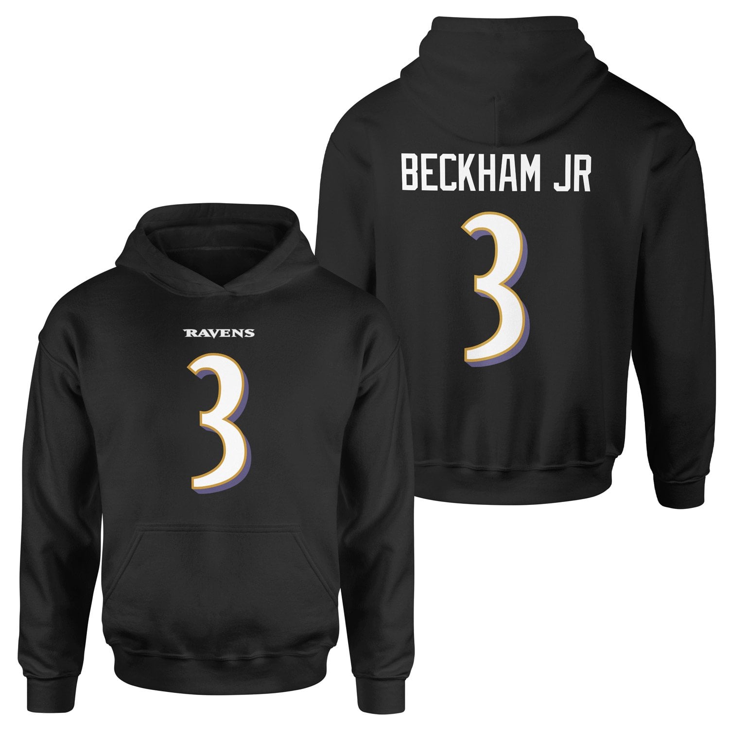 Odell Beckham Jr. Baltimore Ravens Hoodie XXL - Siyah