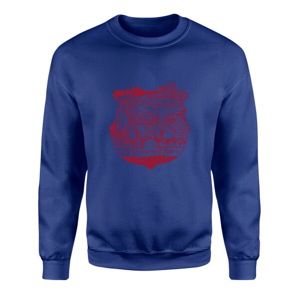 Barcelona City Sweatshirt L - İndigo Mavisi