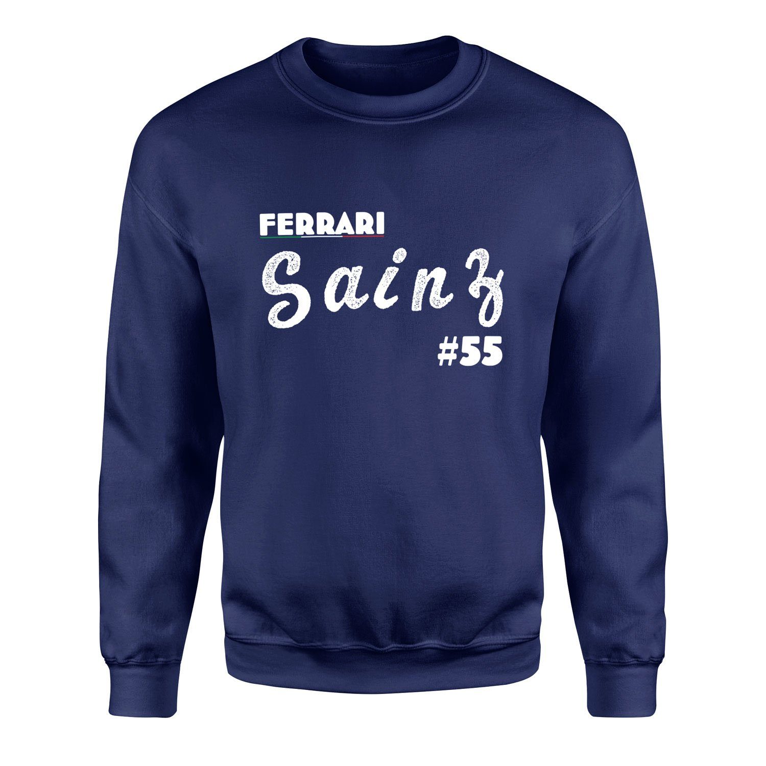 Carlos Sainz Cursive Illustration Sweatshirt XXL - İndigo Mavisi