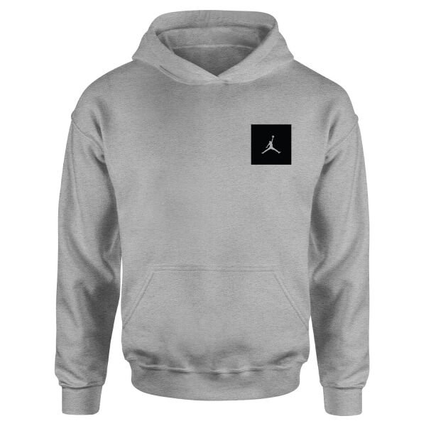 Air Jordan Black Patch Hoodie S - Gri