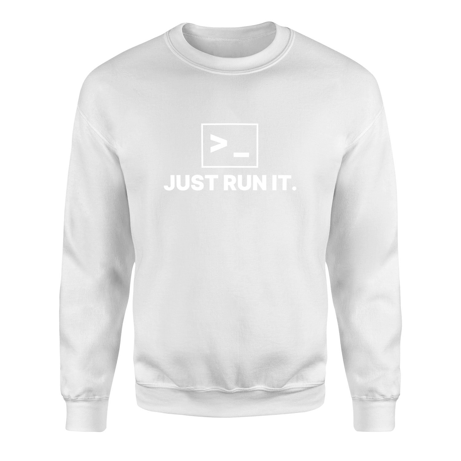Just Run It. Sweatshirt S - Beyaz