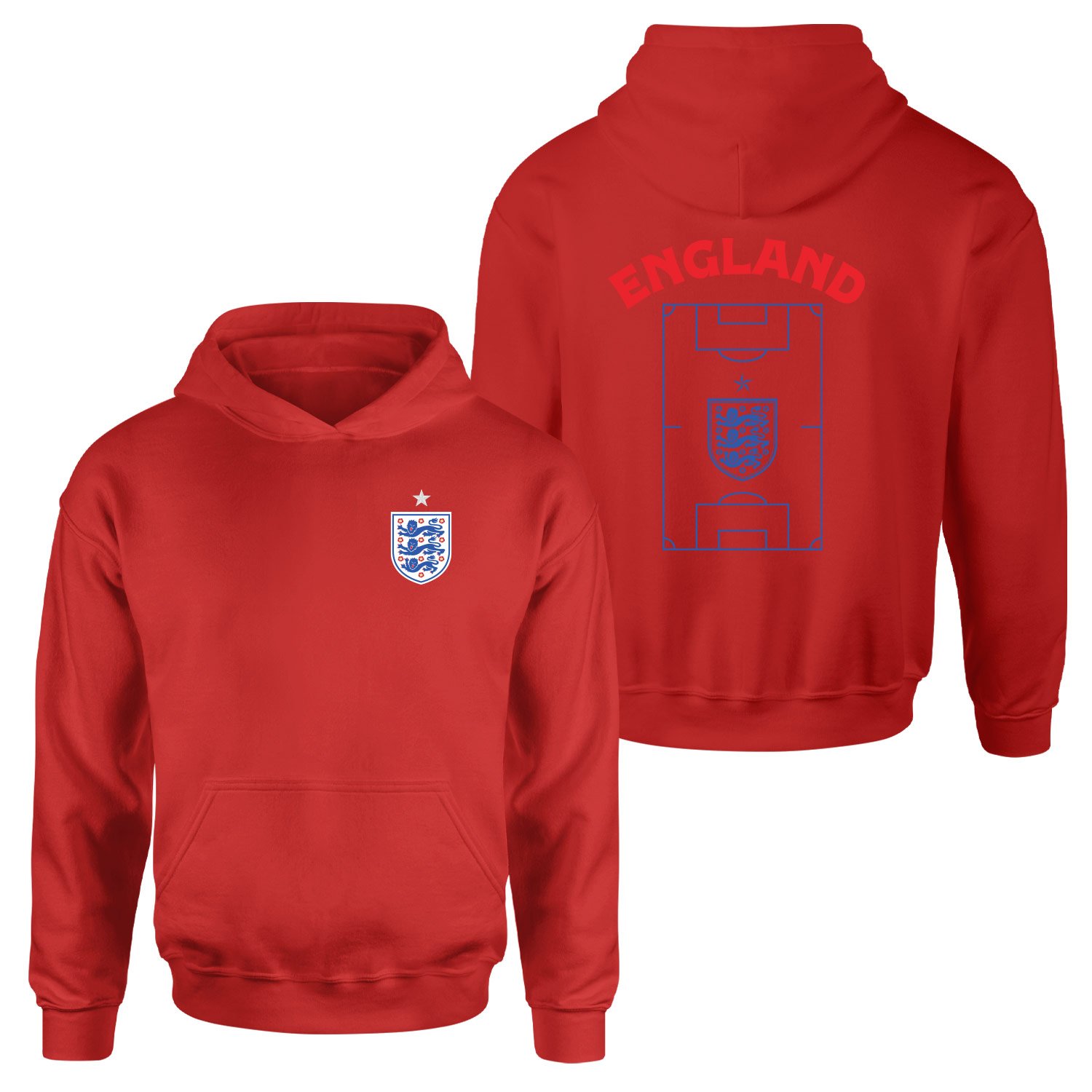 İngiltere Dünya Kupası 2026 Hoodie S - Kırmızı