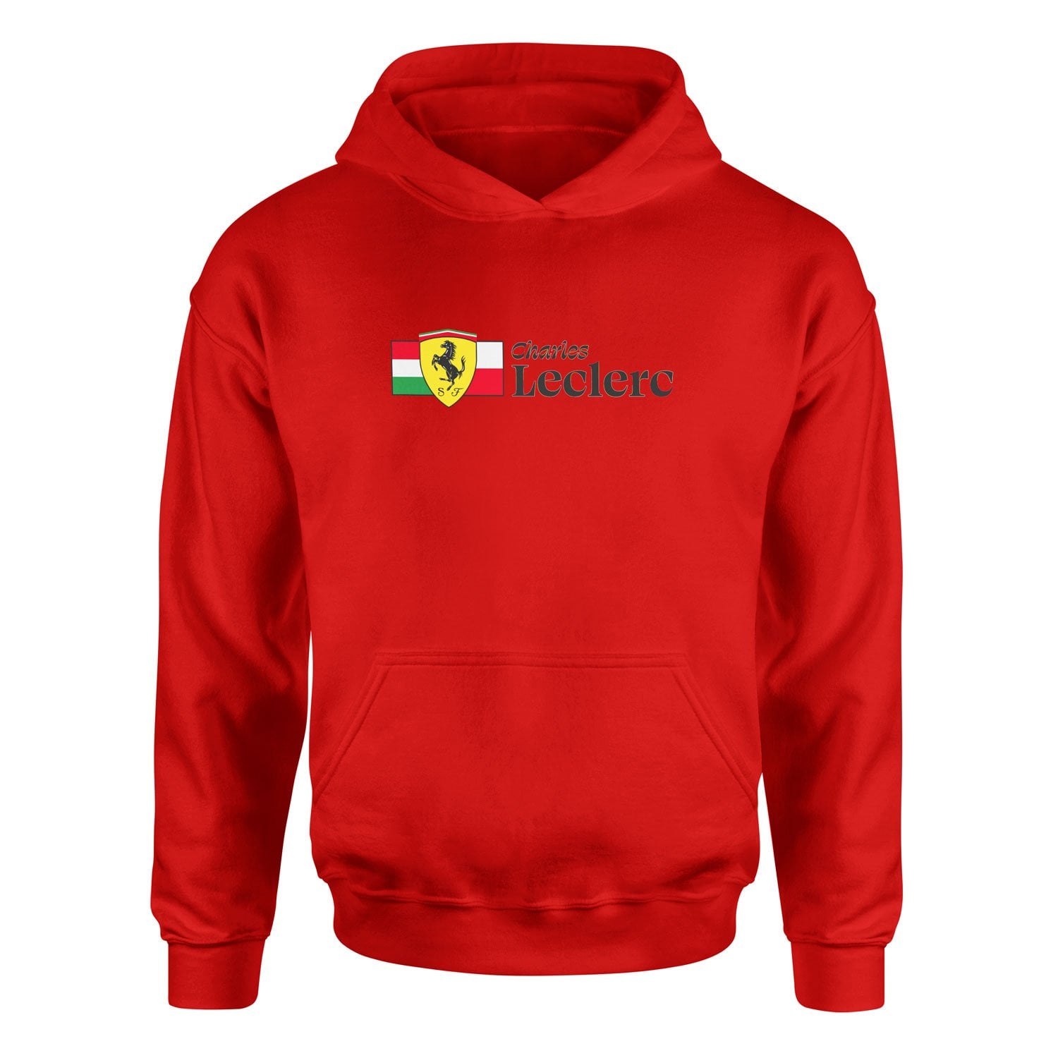 Charles Leclerc ITA-MON Elegant Hoodie M - Kırmızı