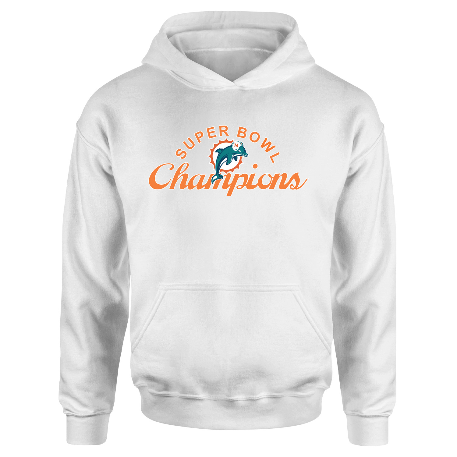 Miami Dolphins SB Champions Hoodie XXL - Beyaz
