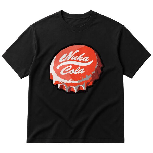 Nuka Cola Caps Oversize Tişört M - Siyah