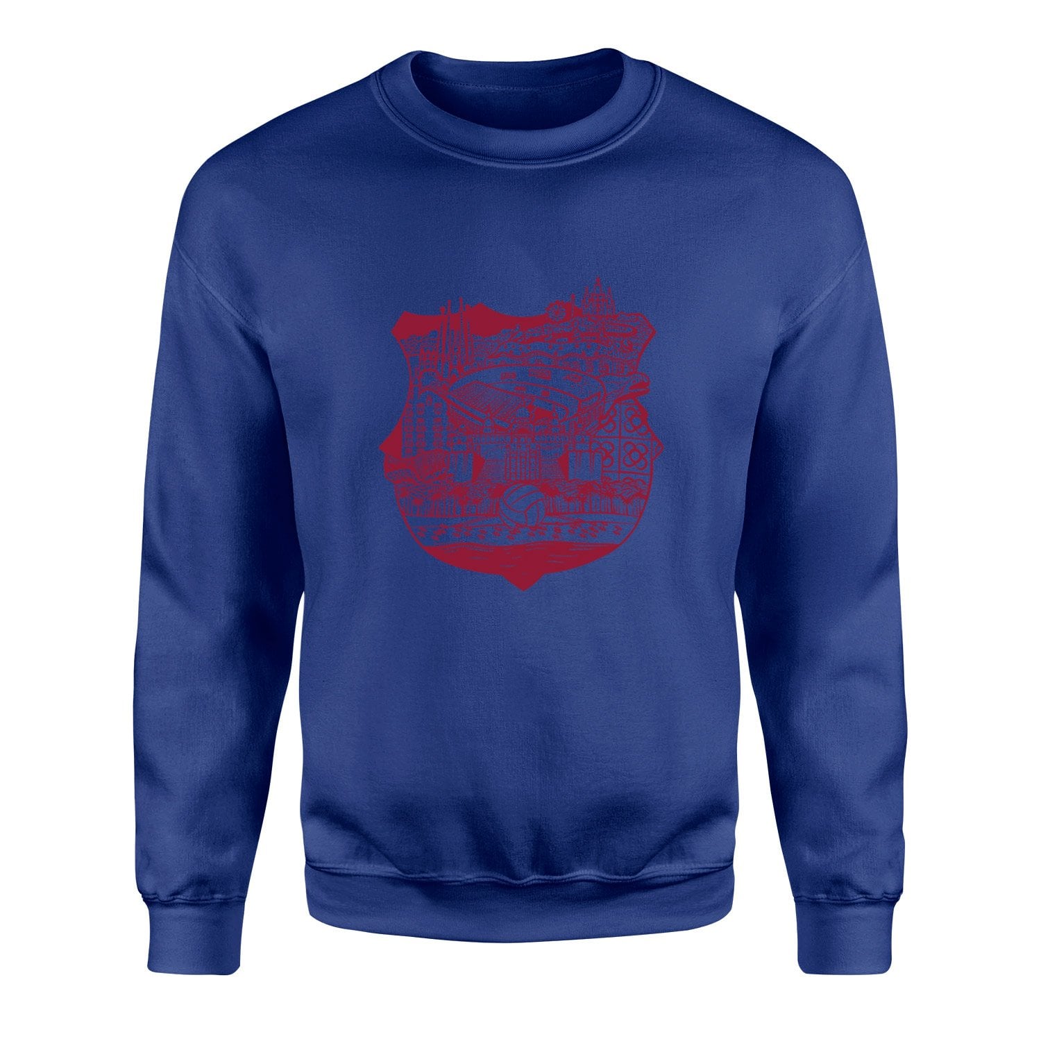 Barcelona City Sweatshirt XL - İndigo Mavisi