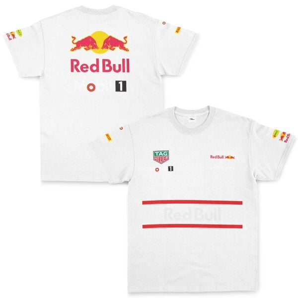 Red Bull Racing Teamline 2025 Tişört XL - Beyaz