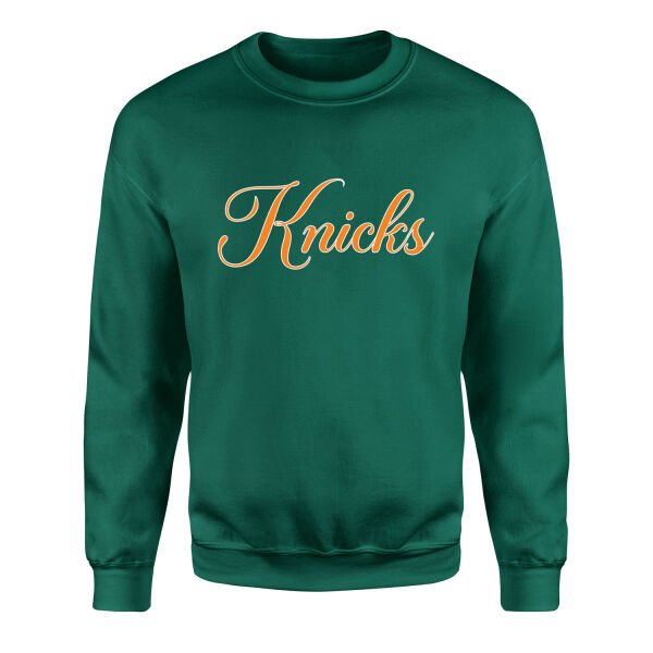 Knicks Cursive Sweatshirt L - Nefti Yeşili