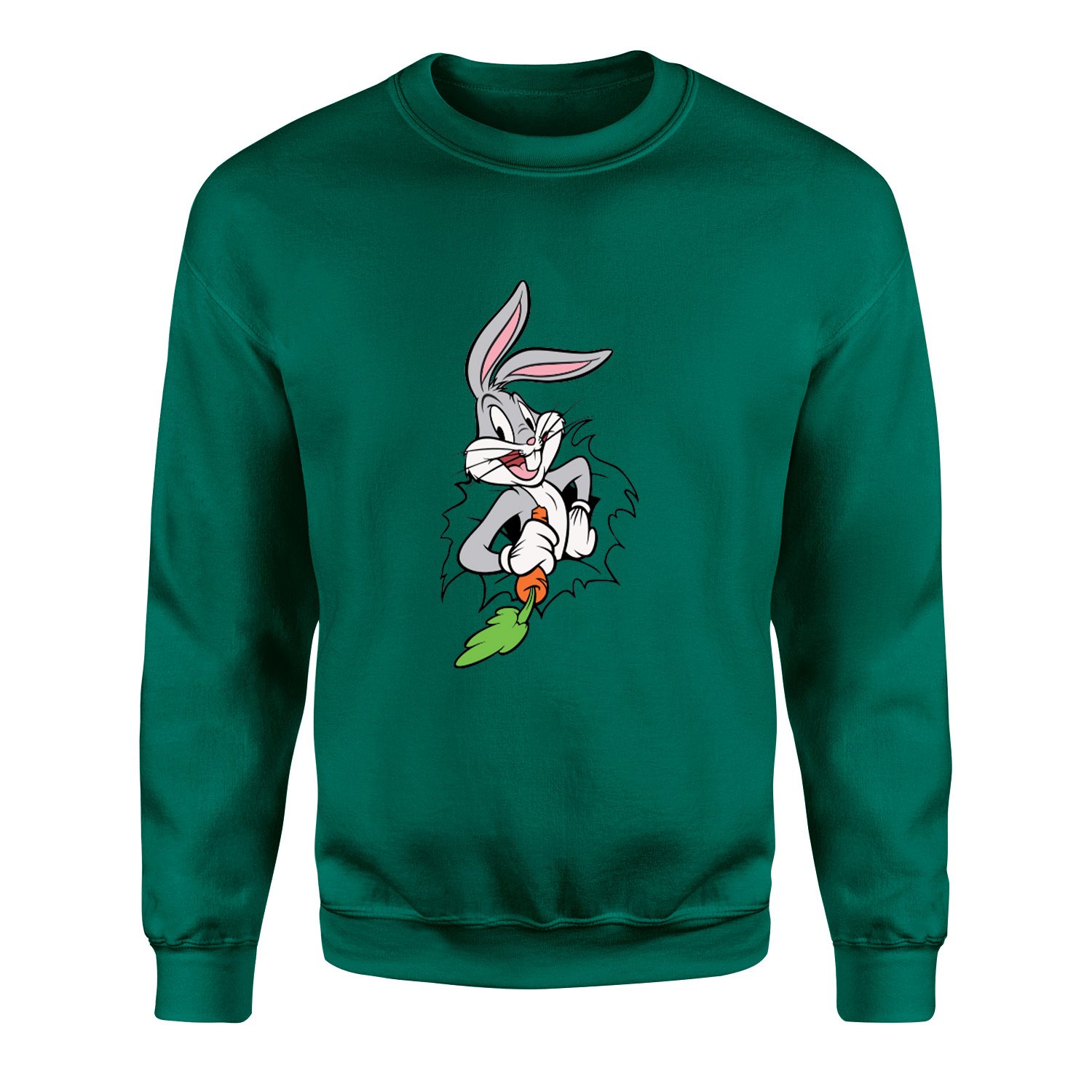 Bugs Bunny Splash Sweatshirt S - Nefti Yeşili