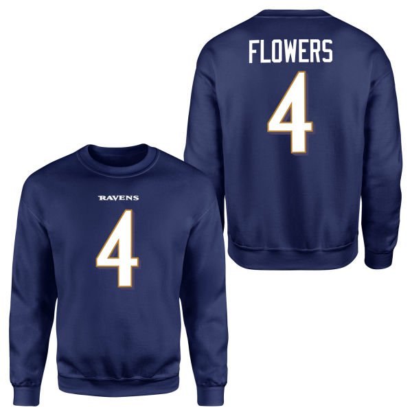 Zay Flowers Baltimore Ravens Sweatshirt S - Lacivert