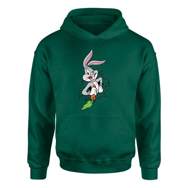Bugs Bunny Splash Hoodie M - Nefti Yeşili