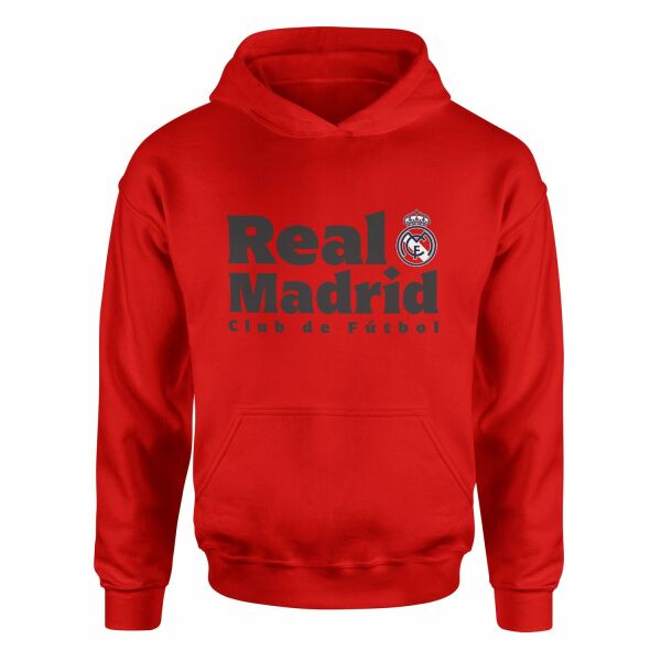 Real Madrid Club de Futbol Hoodie S - Kırmızı