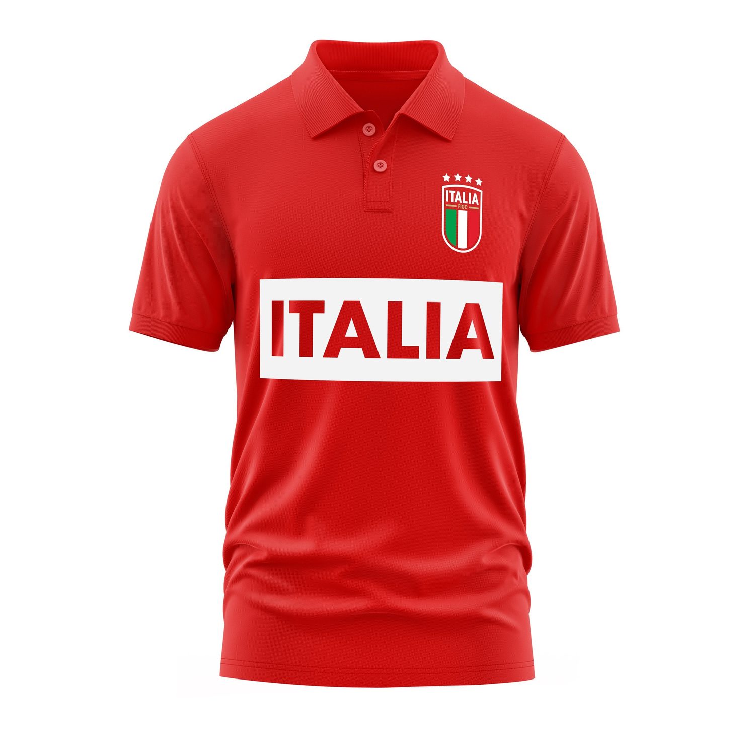 İtalya Basic 2024 Polo Tişört XXL - Kırmızı