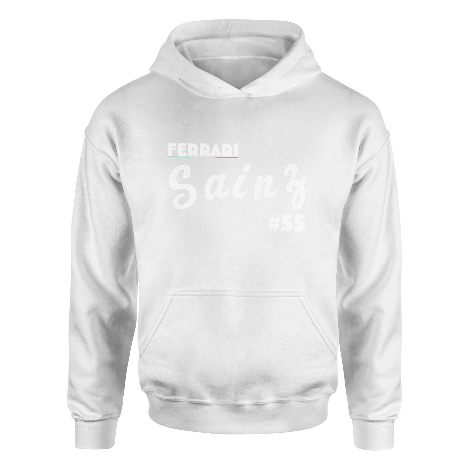 Carlos Sainz Cursive Illustration Hoodie XL - Beyaz