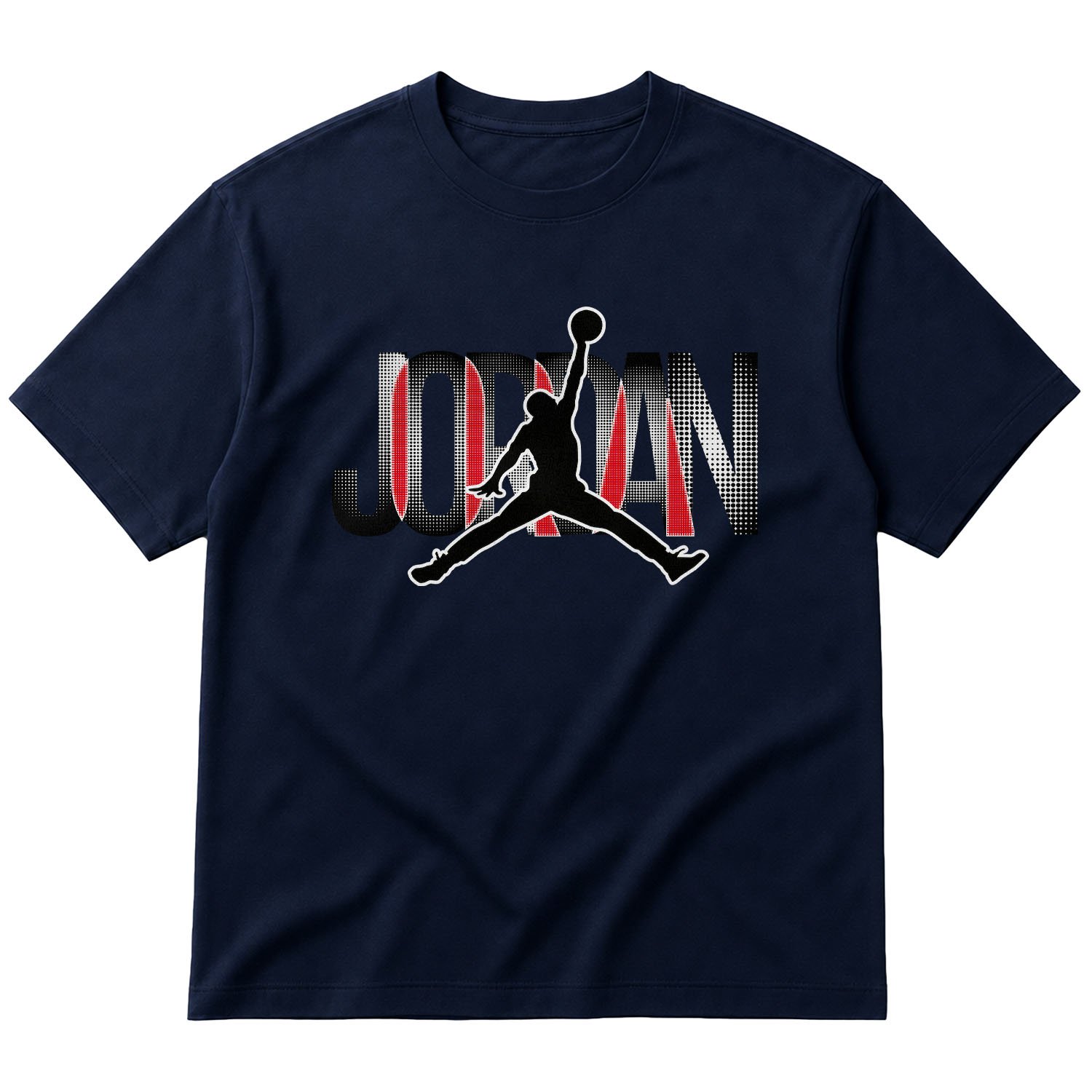 Air Jordan Half-Tone Oversize Tişört M - İndigo Mavisi